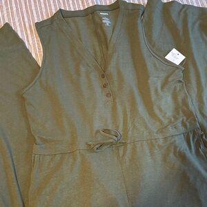 Sonoma Olive Green Sleeveless Jumpsuit